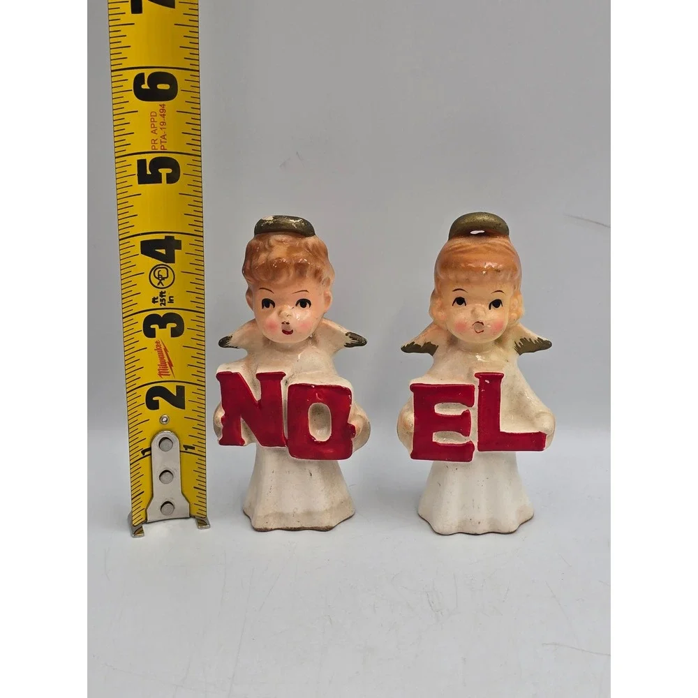 Brinn's Noel Angel Figurines Vintage Japan Ceramic Shakers